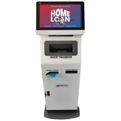 Banking touchscreen kiosk interface