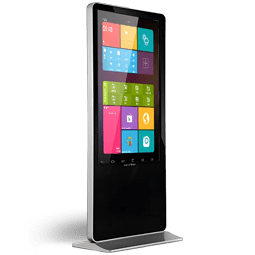Standalone digital signage kiosk for indoor advertising and information
