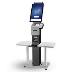 Slim retail kiosk for reception, lobby and in-store wayfinding with digital signage